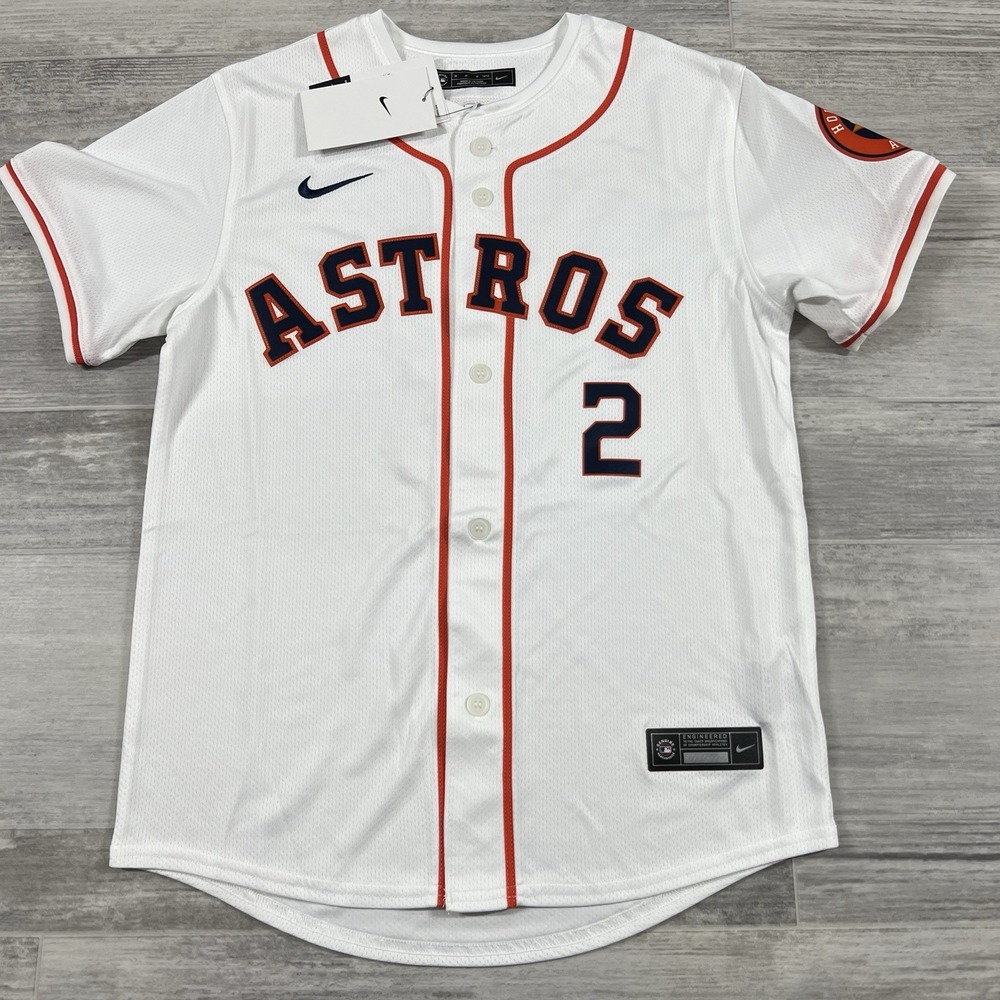 Nike Alex Bregman Jersey White Houston Astros #2 Youth Medium (10/12) $125‎ MSRP
